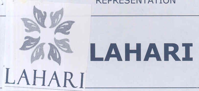 Lahari (logo) Device mark 1586377 Trademark