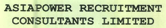 Asiapower Recruitment Consultants Limited Device mark 2953194 Trademark