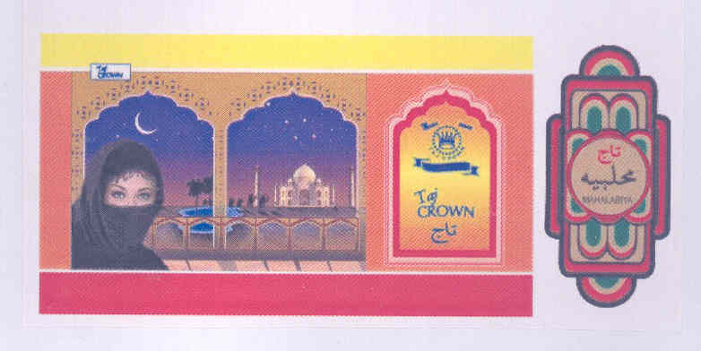 Taj Crown (label) Device mark 1698406 Trademark