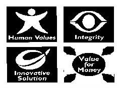 Human Values, Integrity, Innovative Solution, Value For Money. Device mark 813385 Trademark
