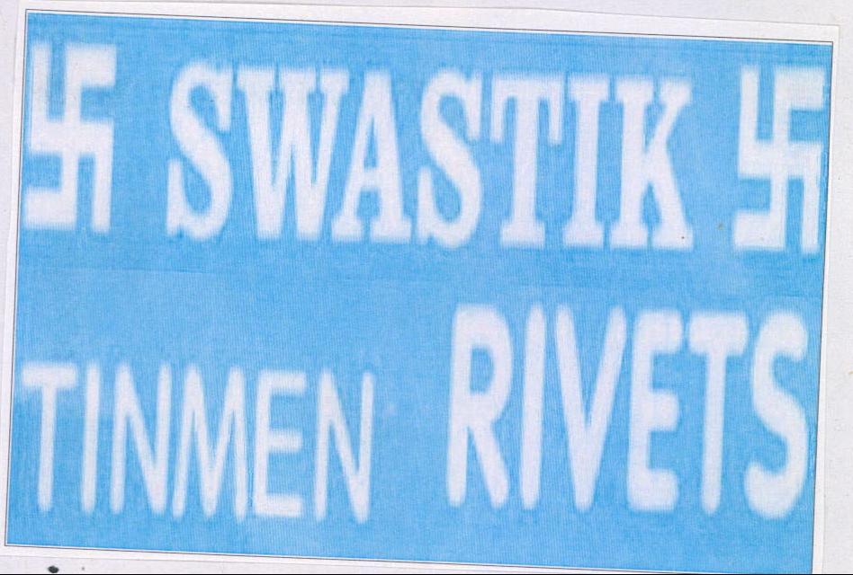 Swastik Tinmen Rivets Device mark 2050318 Trademark