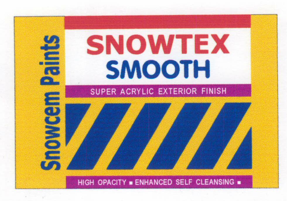 Snowtex Smooth (label) Device mark 1508075 Trademark