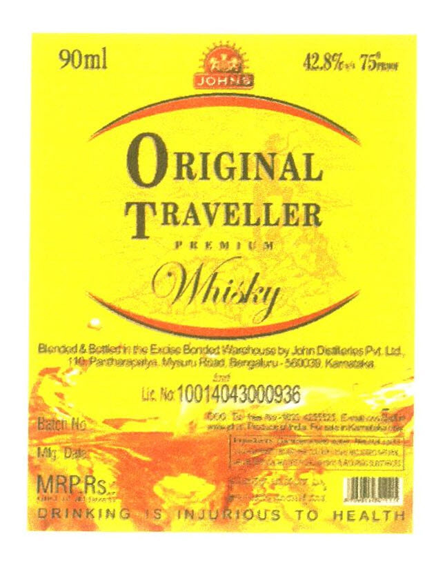 Original Traveller Premium Whisky Device mark 2914533 Trademark