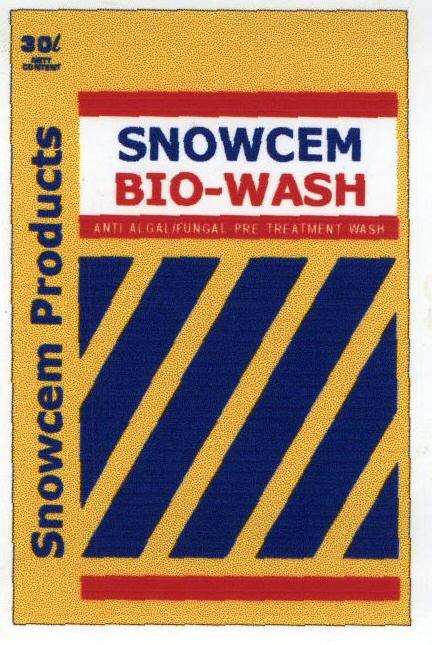Snowcem Bio-wash (label) Device mark 1508078 Trademark