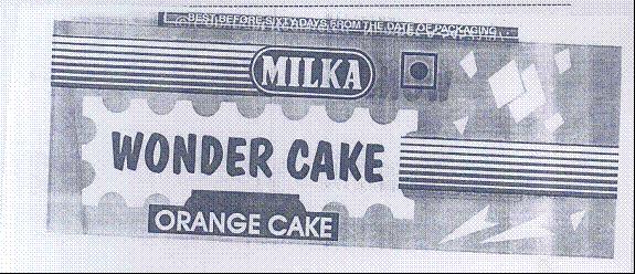 Milka Wonder Cake (label) Device mark 1583672 Trademark