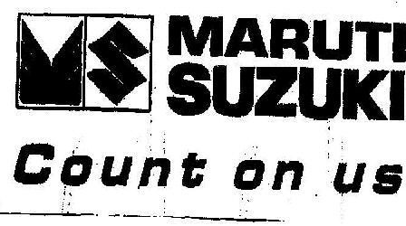Maruti Suzuki Count On Us. Device mark 1879652 Trademark