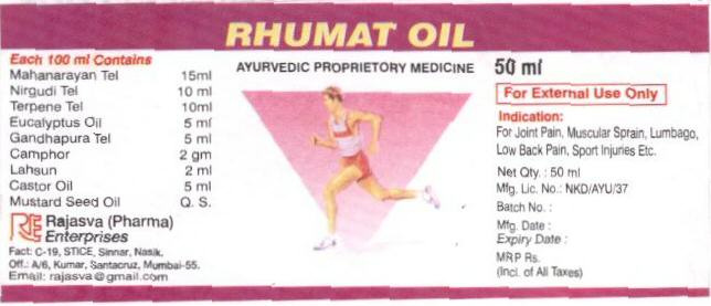 Rhumat Oil (device Of Man) Device mark 1663037 Trademark