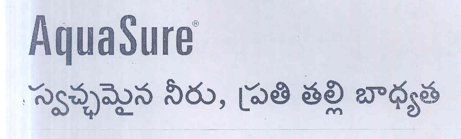Aquasure (label) Device mark 1699747 Trademark