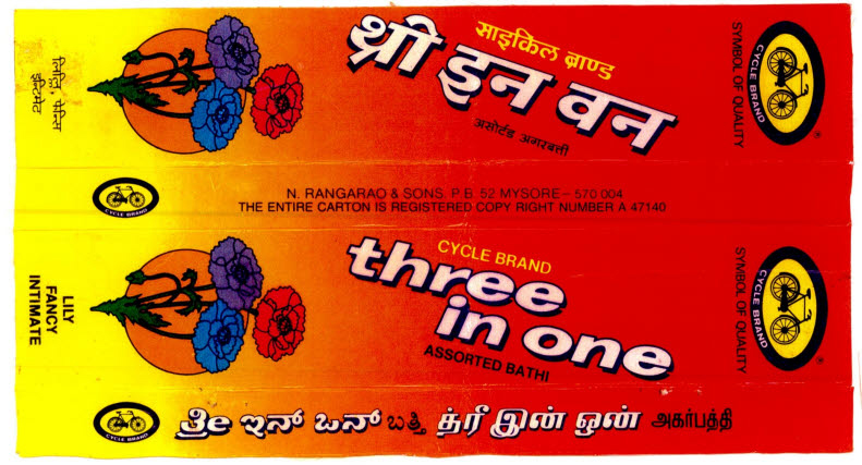 Three In One (label) Device mark 426521 Trademark