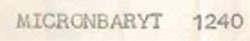 Micronbaryt 1240 Device mark 707189 Trademark