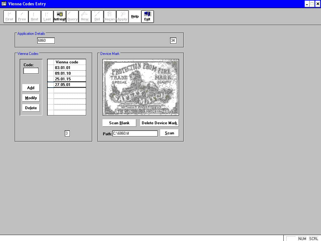 Safety Match Device mark 6860 Trademark