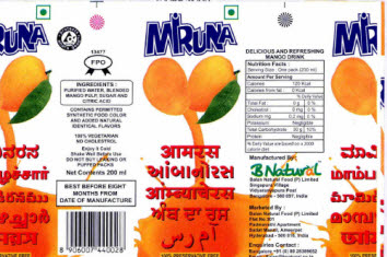 Miruna (label) Device mark 1395573 Trademark