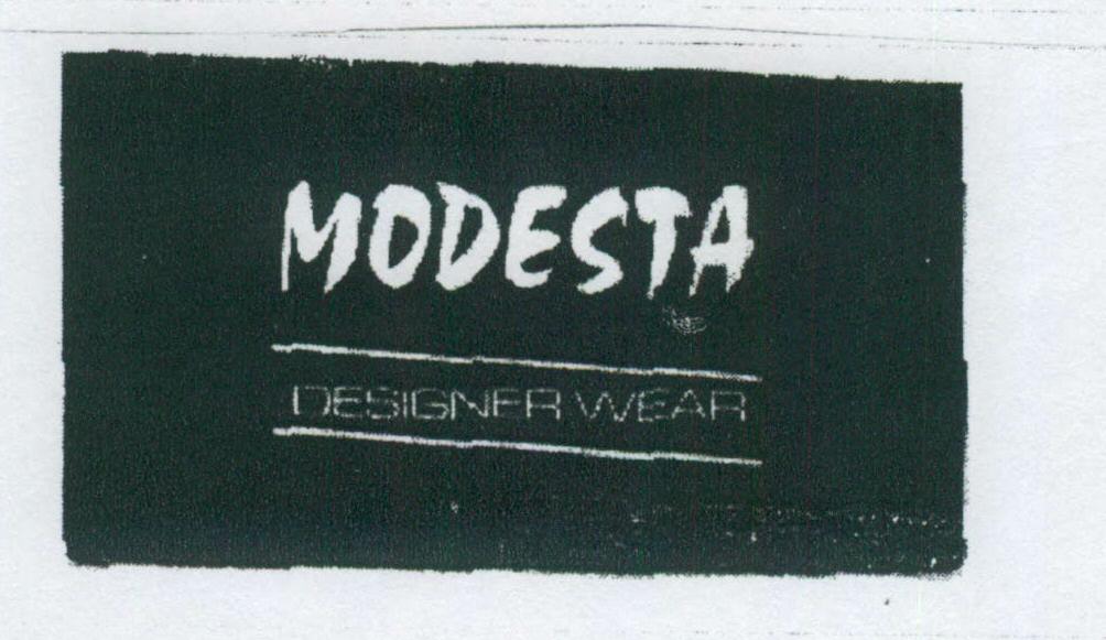 Modesta (label) Device mark 1585199 Trademark