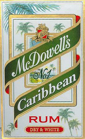 Mcdowells No.1 Caribbean (label) Device mark 1277432 Trademark