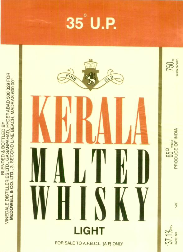Kerala Malted Whisky Device mark 950150 Trademark