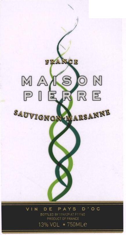 M A I S O N P I E R R E (label) Device mark 1655541 Trademark