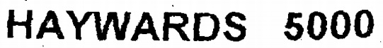 Haywards 5000 (label) Device mark 941677 Trademark