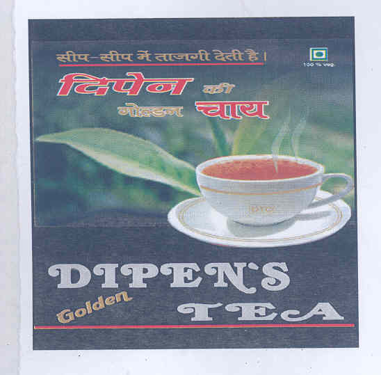 Dipen"s Golden Tea (label) Device mark 1766641 Trademark