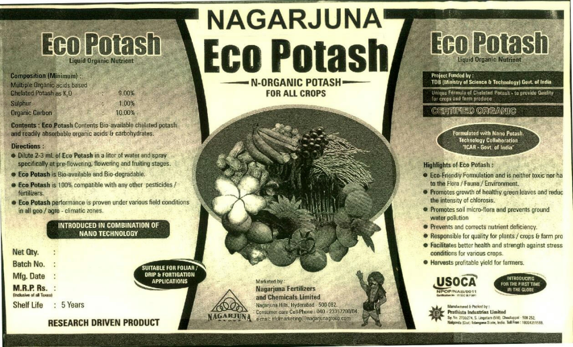Nagarjuna Eco Potash Device mark 2790594 Trademark