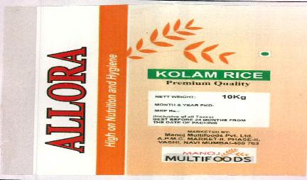 Allora Kolam Rice Device mark 2353560 Trademark