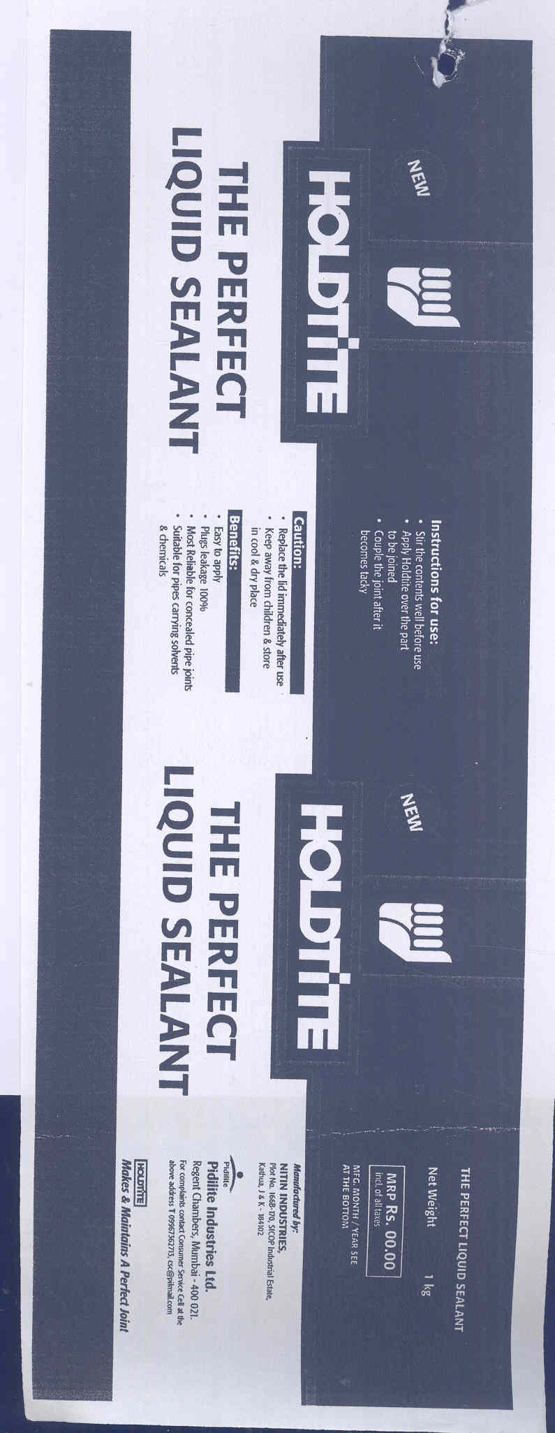 Holdtite (label) Device mark 1759095 Trademark