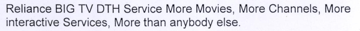 Reliance Big Tv Dth Device mark 1853008 Trademark