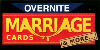 Overnite Marriage Cards (label) Device mark 2604687 Trademark
