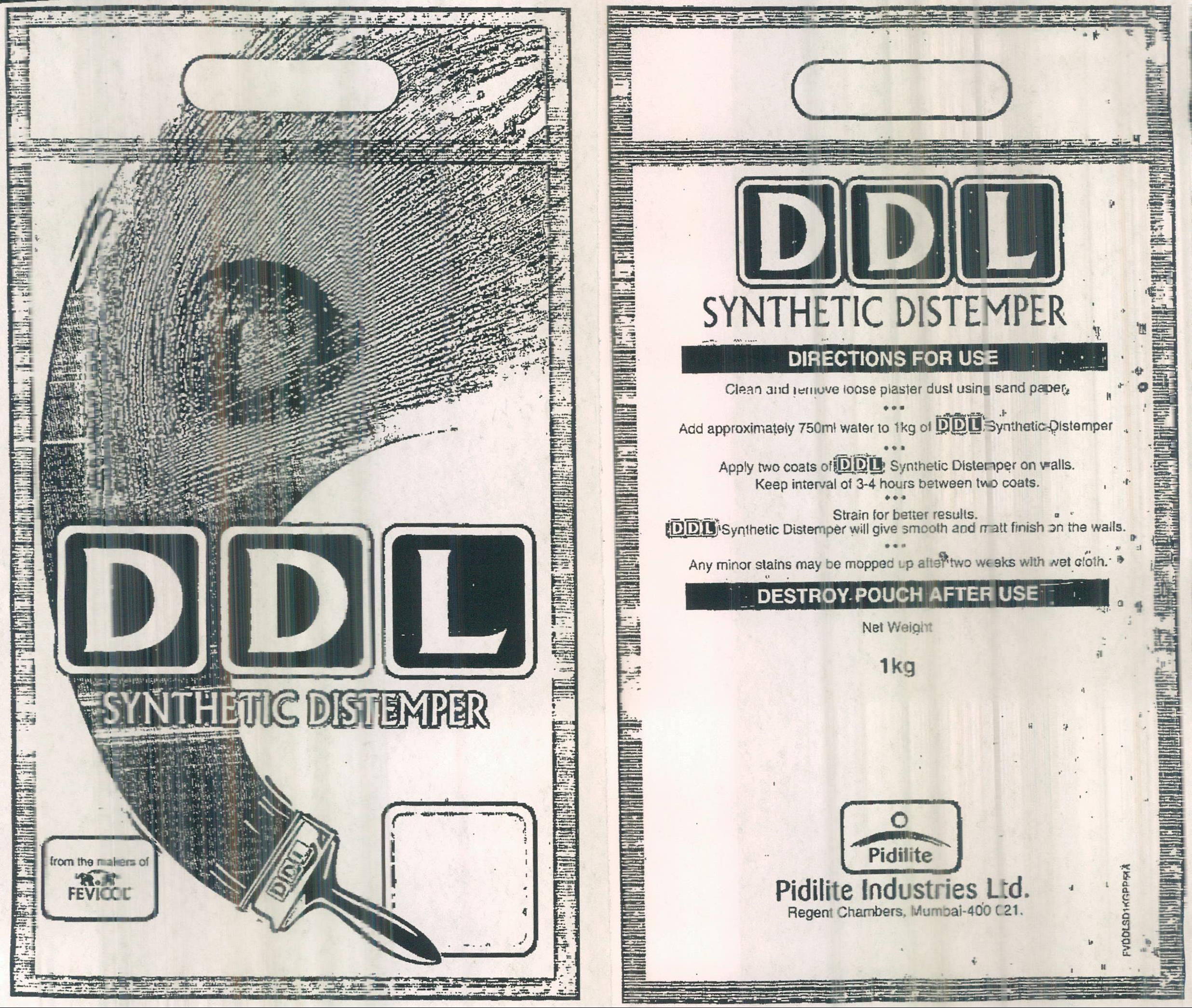 Ddl (label) Synthetic Distemper Device mark 1310704 Trademark