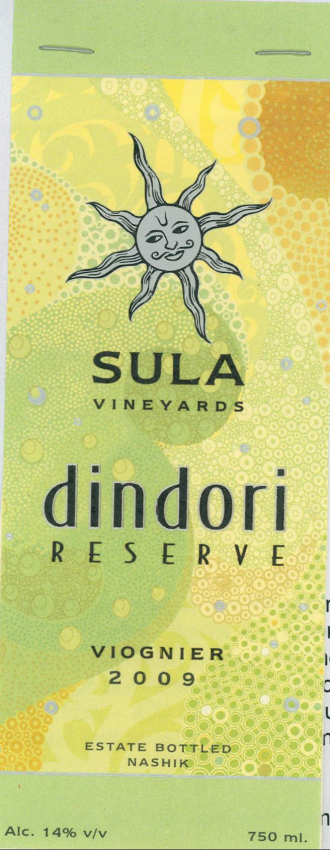 Sula Vineyards Dindori Reserve (device Of Sun Label) Device mark 1996117 Trademark