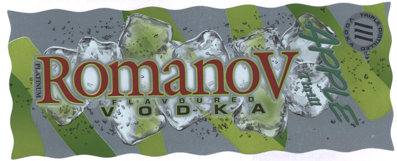 Platinum Romanov Flavoured Vodka Device mark 2240779 Trademark
