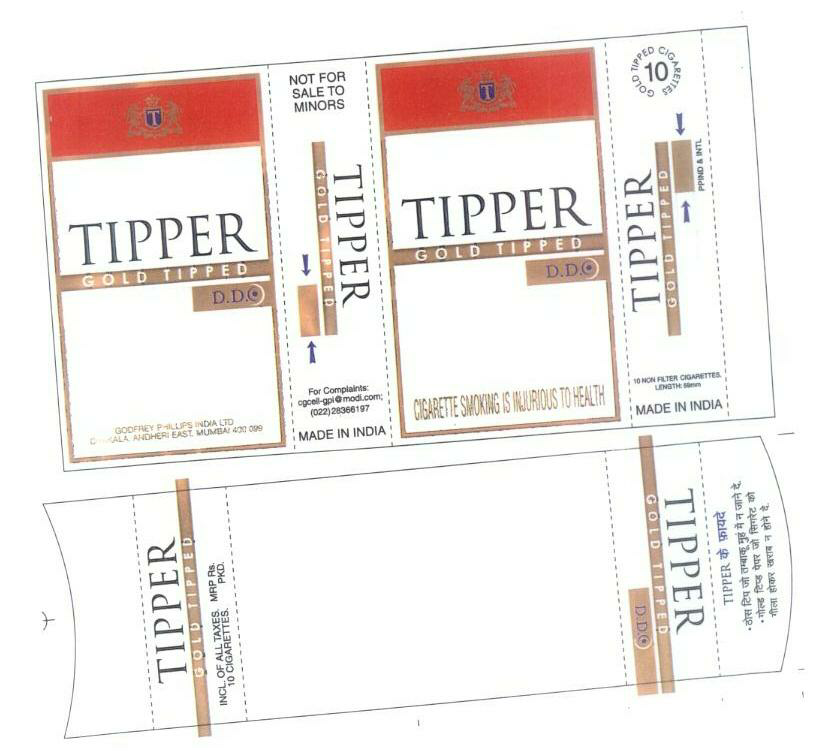 Tipper Gold (label) Device mark 1552156 Trademark