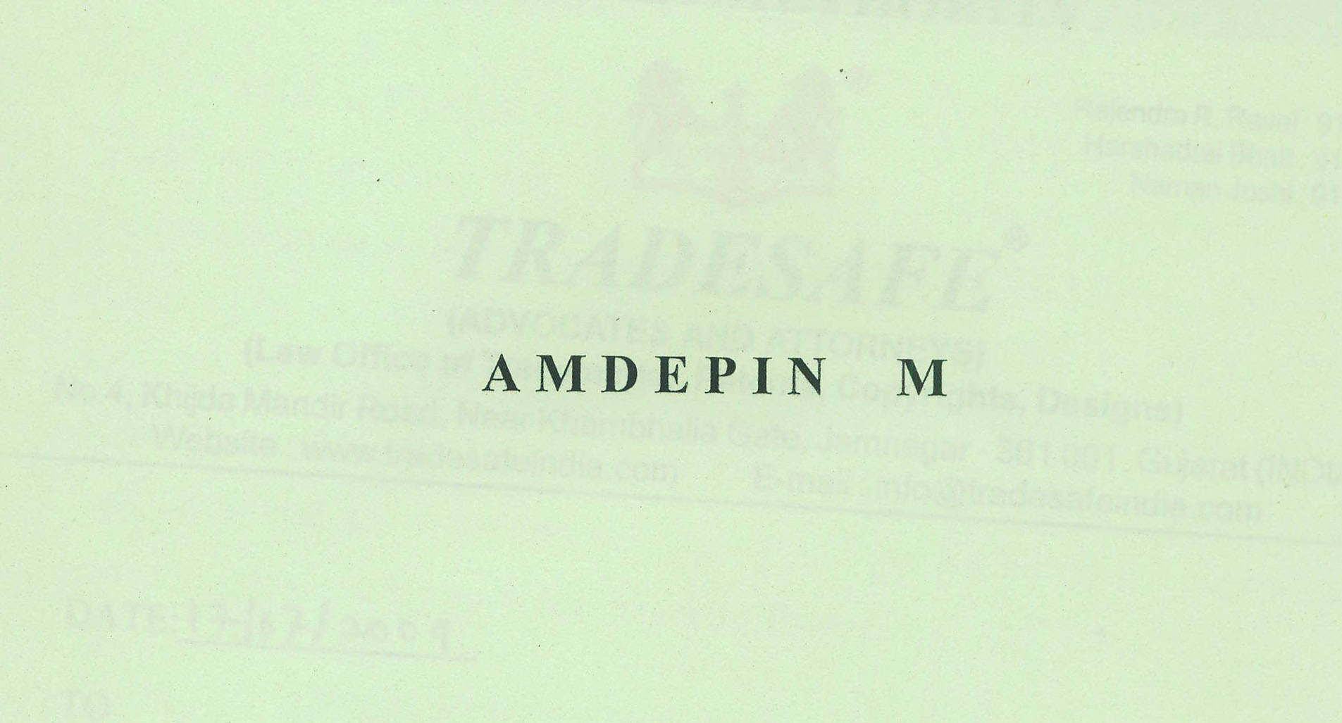 Amdepin M Device mark 1642453 Trademark