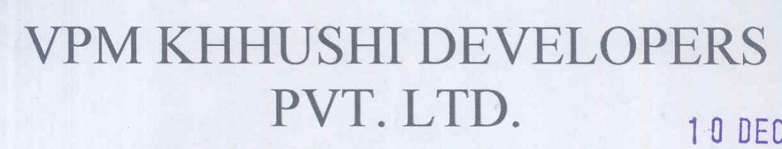 Vpm Khhushi Developers Pvt. Ltd. (device) Device mark 1762014 Trademark