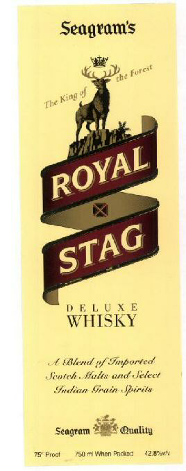 Royal Stag (label) Device mark 1552103 Trademark