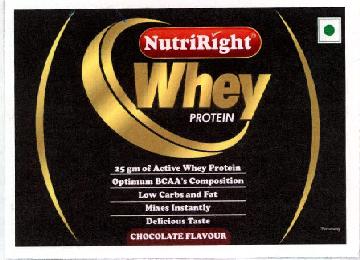 Nutriright Whey Protein Device mark 2287923 Trademark