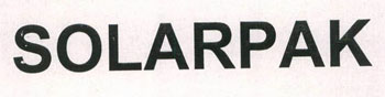 Solarpak Device mark 2300106 Trademark