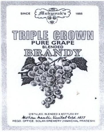 Triple Crown With Label Device mark 1482639 Trademark