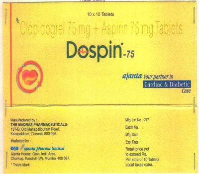 Dospin-75 (label) Device mark 1275051 Trademark