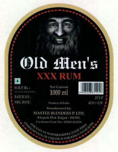 Old Men's Xxx Rum Device mark 2262742 Trademark