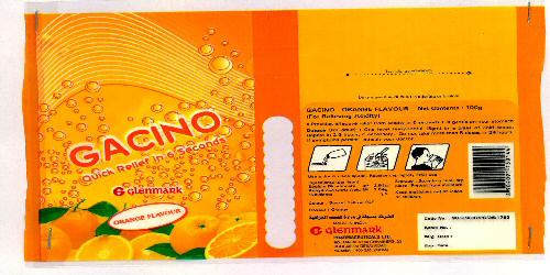 Gacino Quick Relief Orange Flavour Device mark 2077919 Trademark