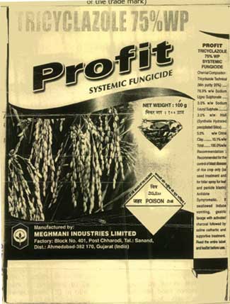 Profit Systemic Fungicide (label) Device mark 1093940 Trademark
