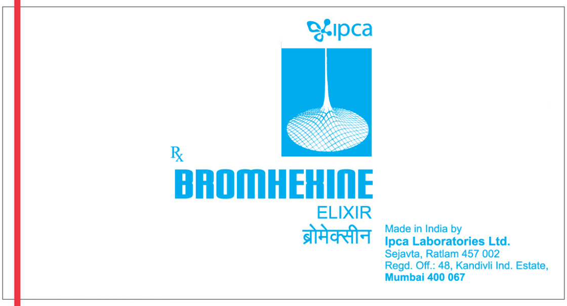 Ipca Bromhexine Elixir Label Device mark 2821902 Trademark