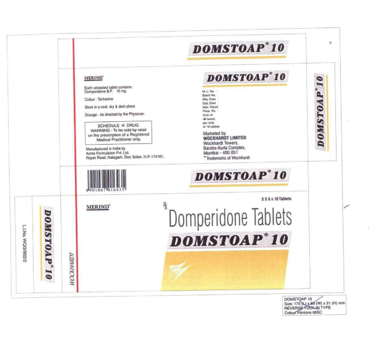 "domstoap" (label) Device mark 1721172 Trademark