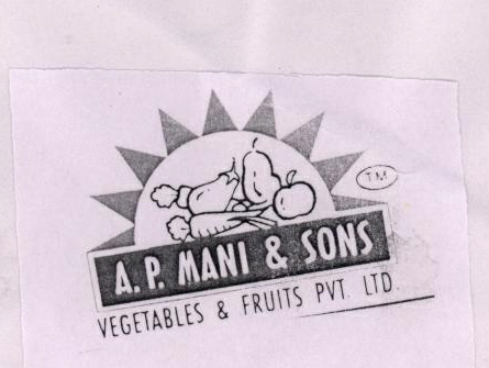 A.p.mani & Sons Vegetables & Fruits Pvt.ltd.,(device Of Vegetables & Fruits). Device mark 1456104 Trademark