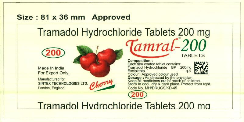 Tamral-200 Tablets Device mark 2997845 Trademark