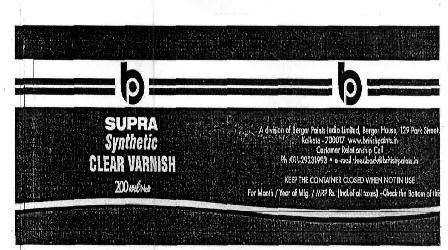 Super Synthetic Clear Varnish With Device Device mark 2051729 Trademark