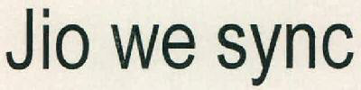 Jio We Sync Device mark 2702304 Trademark