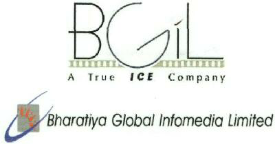Bgil A True Ice Company Bharatiya Global Infomedia Limited With Logo Device mark 1472175 Trademark