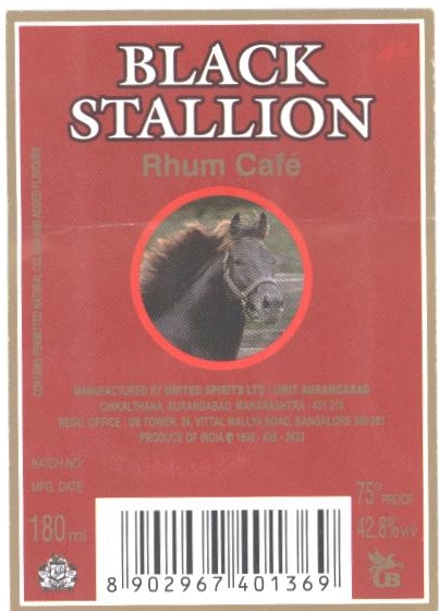 Black Stallion Rhum Cafe Device mark 2300762 Trademark