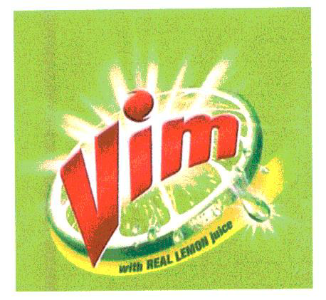 Vim With Real Lemon Juice Device mark 1926435 Trademark